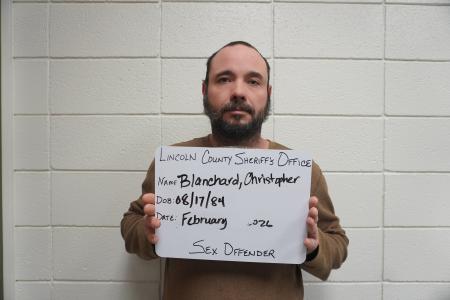 Christopher Lee Blanchard a registered Sex or Violent Offender of Oklahoma