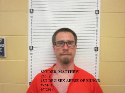 Matthew Pete Snyder a registered Sex Offender of Wyoming