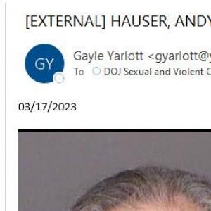 Andy Jack Hauser a registered Sexual or Violent Offender of Montana
