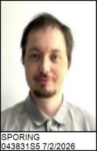 Justin Michael Sporing a registered Sex Offender of North Carolina