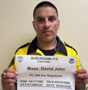 David John Maze a registered Sex Offender of California