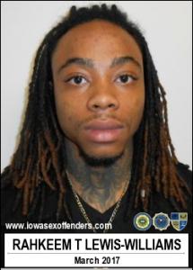Rahkeem Threex Lewis-williams a registered Sex Offender of Iowa