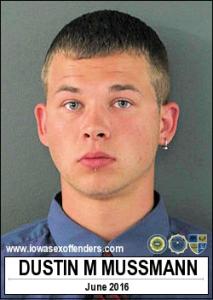 Dustin Michael Scott Mussmann a registered Sex Offender of Iowa