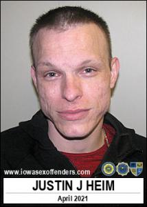 Justin Jo Kapinski Heim a registered Sex Offender of Iowa