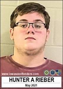 Hunter Alexander Rieber a registered Sex Offender of Iowa