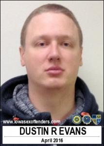 Dustin Richard Evans a registered Sex Offender of Iowa