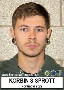 Korbin Steven Sprott a registered Sex Offender of Iowa