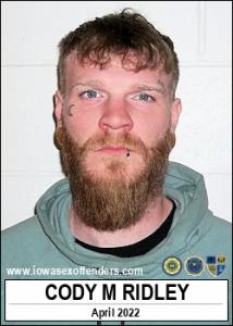 Cody Michael Wayne Ridley a registered Sex Offender of Iowa