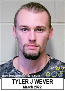 Tyler Jacob Wever a registered Sex Offender of Iowa