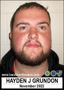 Hayden James Eugene Grundon a registered Sex Offender of Iowa