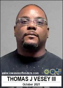 Thomas James Vesey III a registered Sex Offender of Iowa