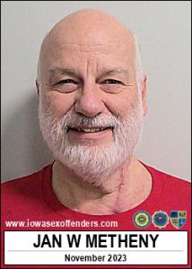 Jan Walter Metheny a registered Sex Offender of Iowa