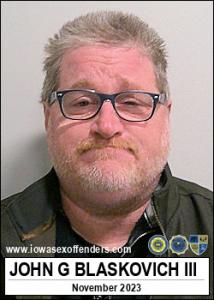 John Gabriel Blaskovich III a registered Sex Offender of Iowa