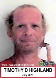 Timothy Duane Highland a registered Sex Offender of Iowa