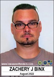 Zachery Jacob Binx a registered Sex Offender of Iowa