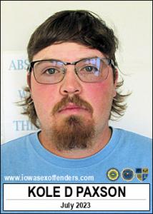 Kole David Paxson a registered Sex Offender of Iowa