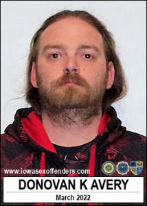 Donovan Kale Avery a registered Sex Offender of Iowa