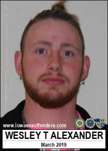 Wesley Tyler Alexander a registered Sex Offender of Iowa