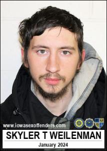 Skyler Timothy Weilenman a registered Sex Offender of Iowa