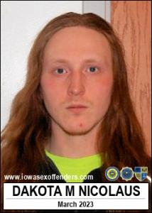 Dakota Michael Roger Nicolaus a registered Sex Offender of Iowa