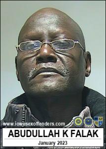 Abudullah Kor Falak a registered Sex Offender of Iowa