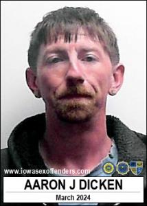 Aaron Justice Dicken a registered Sex Offender of Iowa