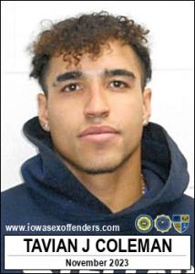 Tavian Jerome Coleman a registered Sex Offender of Iowa