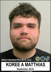 Koree Alen Matthias a registered Sex Offender of Iowa