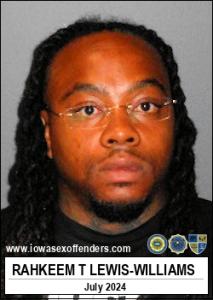 Rahkeem Threex Lewis-williams a registered Sex Offender of Iowa