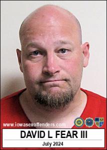 David Loren Fear III a registered Sex Offender of Iowa