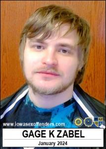 Gage Kristofer Zabel a registered  of Iowa