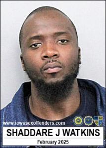 Shaddare Jammal Watkins a registered  of Iowa