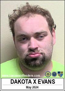 Dakota Xavior Evans a registered  of Iowa