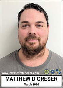 Matthew Duane Greser a registered Sex Offender of Iowa