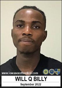 Will Quitde Billy a registered  of Iowa