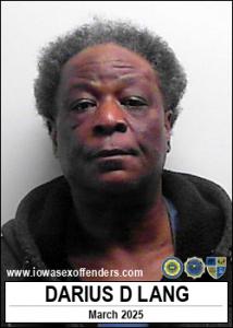 Darius Darnell Lang a registered Sex Offender of Iowa