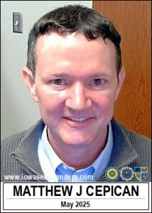 Matthew James Cepican a registered Sex Offender of Iowa