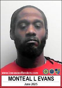 Monteal Lamont Evans a registered Sex Offender of Iowa