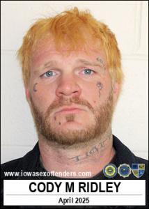 Cody Michael Wayne Ridley a registered Sex Offender of Iowa