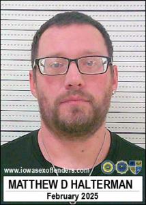Matthew Dale Halterman a registered Sex Offender of Iowa