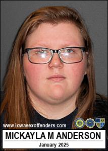 Mickayla Marie Anderson a registered Sex Offender of Iowa