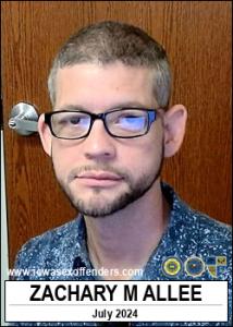 Zachary Michael Allee a registered Sex Offender of Iowa
