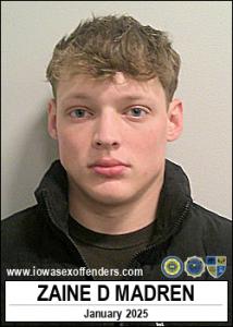 Zaine Dean Madren a registered Sex Offender of Iowa