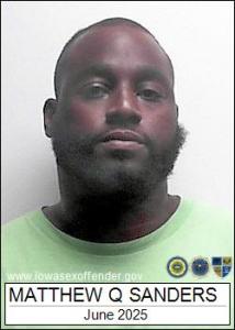 Matthew Quentin Sanders a registered Sex Offender of Iowa