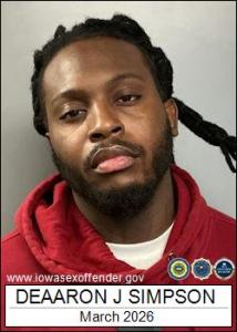 Deaaron Jacquia Simpson a registered Sex Offender of Iowa