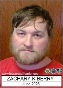 Zachary Keith Berry a registered Sex Offender of Iowa
