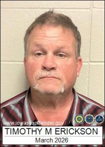 Timothy Mark Erickson a registered Sex Offender of Iowa