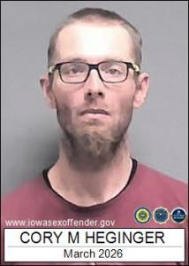 Cory Michael Heginger a registered Sex Offender of Iowa