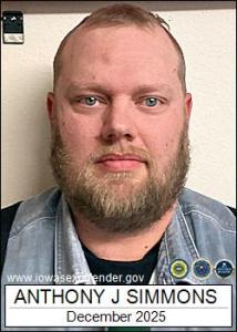 Anthony Jay Simmons a registered Sex Offender of Iowa