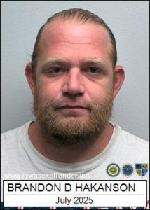 Brandon Dean Hakanson a registered Sex Offender of Iowa